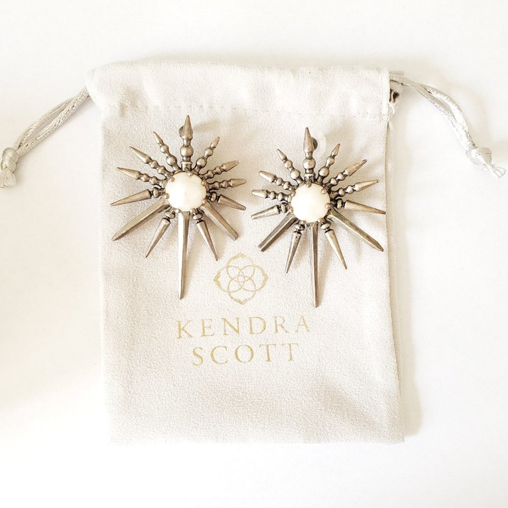 Sayers Statement Earrings in Antique Silver